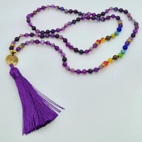 collar reiki 7 chakras morado